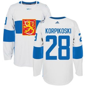 Kinder Team Finland #28 Lauri Korpikoski Authentic Weiß Heim 2016 World Cup